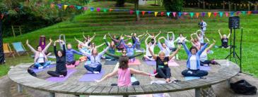 Image of people doing yoga