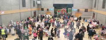 Image of a community hall at Christmas