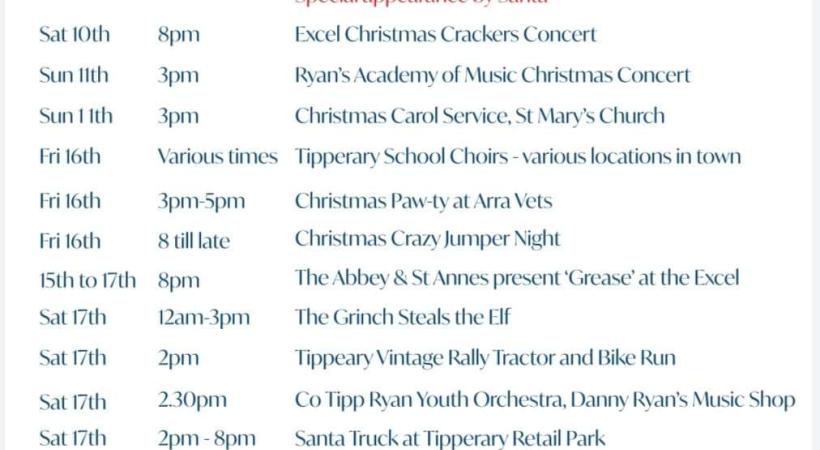 Events listing